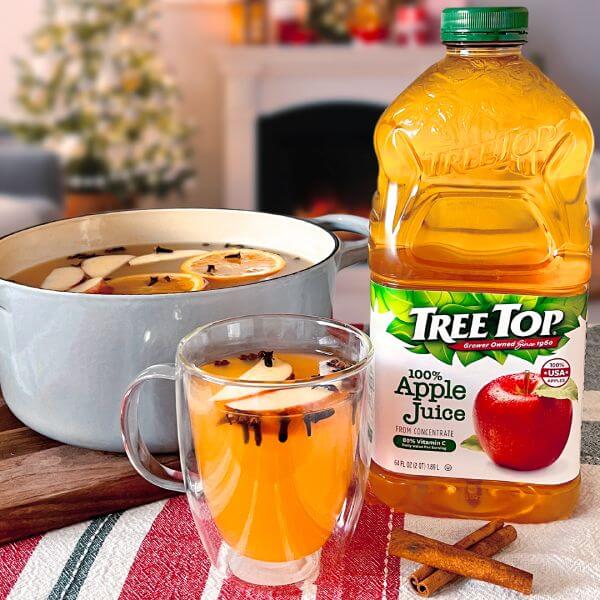 Holiday punch with TreeTop 100% Apple juice