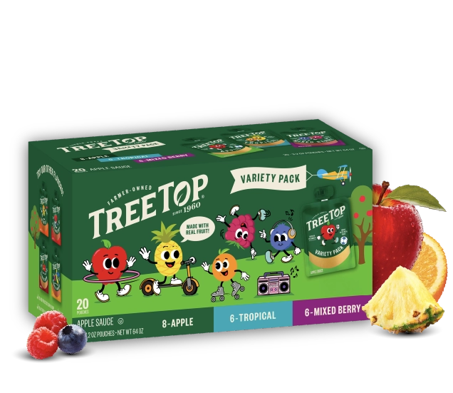 Apple Sauce Pouch Variety Pack - Apple, Mixed Berry and Tropical